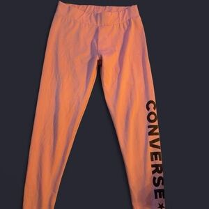 Converse Kids' Peach Leggings with Black Logo